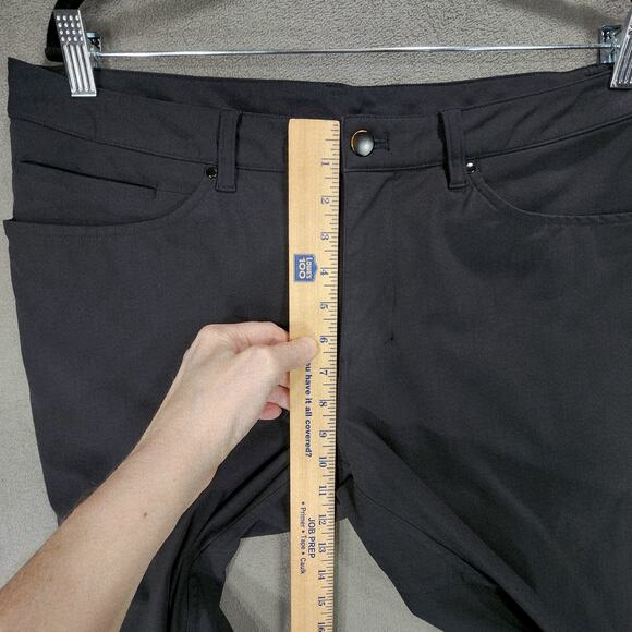 Lululemon ABC Pant 34x30 Men Slim Fit Black 5704s Performance Stretch Zip Pocket - Picture 5 of 13